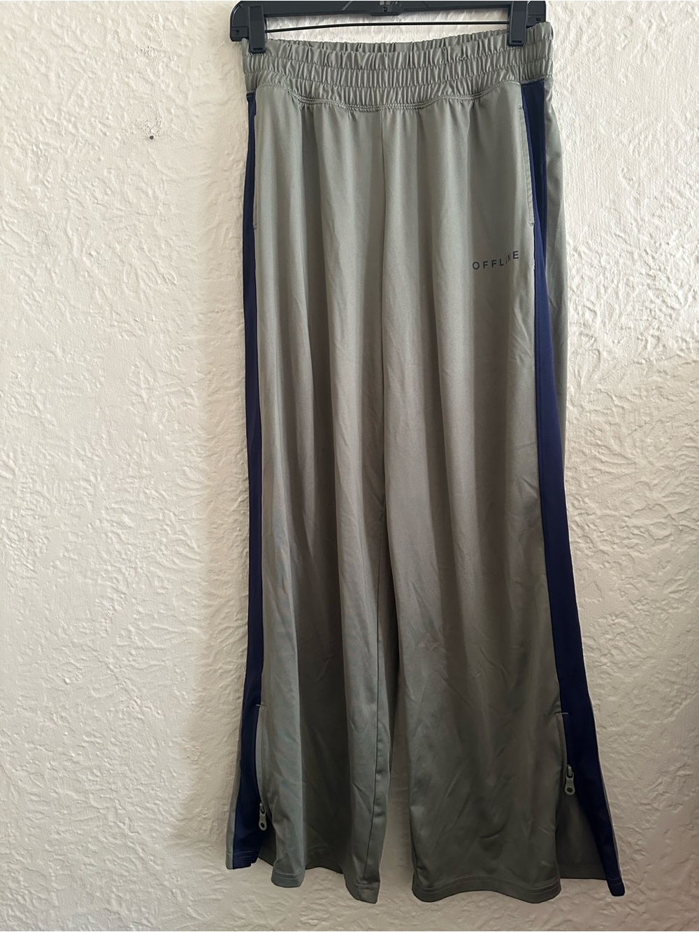 Aerie Offline Fastrack Track Pants Side Zippers Wide Leg Trousers Small